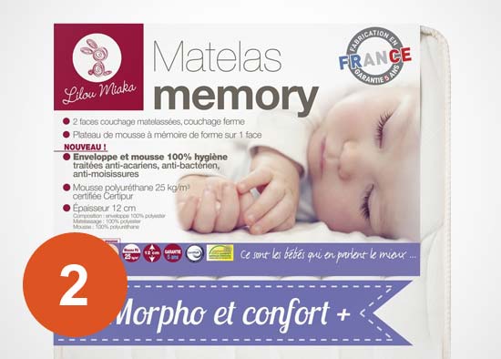 matelas lilou liaka à mémoire de forme pour bébé